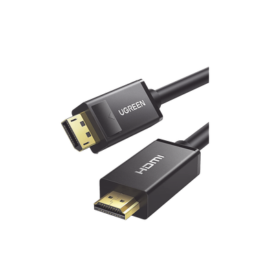 Cable DP Macho a HDMI Macho | Longitud 5m | Soporta 4K@30Hz | Soporta 3D | Cobre Estañado 28AWG | Blindaje interno múltiple | Transmisión Unidireccional | Botón de Liberación | Chip de Última Ge