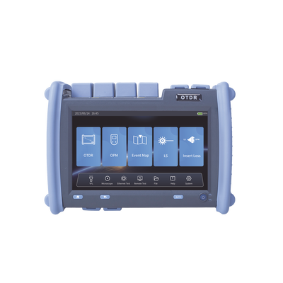 OTDR PRO de Alto Rendimiento para Enlaces de Fibra Óptica Monomodo y Multimodo / Longitudes de onda: 850nm, 1300nm, 1310nm y 1550nm / Zona Muerta por Evento de 0.8 Metros / VFL 5mW / Distancia de pru