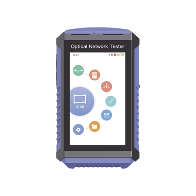 Mini OTDR Touch para pruebas en enlaces fibra Óptica Activos (Prueba de Fibra Viva) /  Longitud de Onda en 1625nm / Integra Función OPM / Integra Función VFL 5mW / Mapeo de Cables RJ45 / Recargable