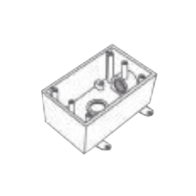 Caja Condulet FS de 3/4" (19.05 mm) con dos bocas a prueba de intemperie.