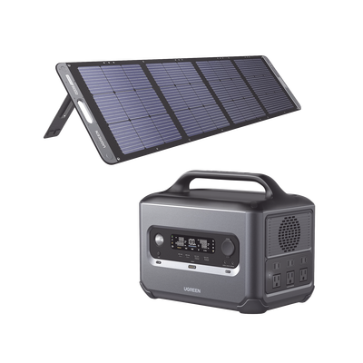 Kit de Estación de Energía Portátil 1200W (1024Wh) + Panel Solar Plegable de 200W