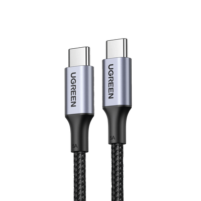 Cable USB-C a USB-C | 2 Metros | Carga Rápida de hasta 100W | Transferencia de datos 480 Mbps | PD3.0 | QC4.0/3.0/2.0 | FPC | AFC | Protección Integrada| Caja de Aluminio | Nylon Trenzado | Amplia C