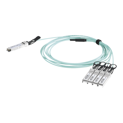 Cable AOC QSFP+ de 40 Gbps a 4x 10 Gbps / Cable de fibra óptica Activo / Longitud: 2 metros 