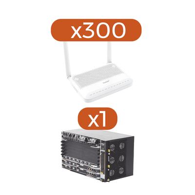 Kit 300 ONT´s HG6145D2 ONU GPON 4 GE + POTS + WIFI AC CON SC/UPC + 1 OLT AN6000-7