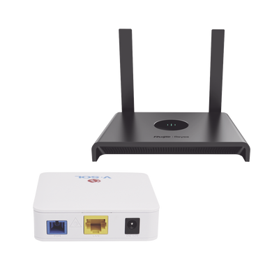 Kit 1 ONU Bridge V-Sol, Dual GPON/EPON con Router Home Wi-Fi Ideal para distribuciones WISP de mayor cobertura Wi-Fi en Hogares y Oficinas