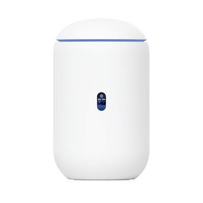 UniFi Dream Router con WiFi 6, 4 puertos LAN Gigabit de los cuales 2 son POE 802.3af. Todas las aplicaciones UniFi preinstaladas. Pantalla LCD