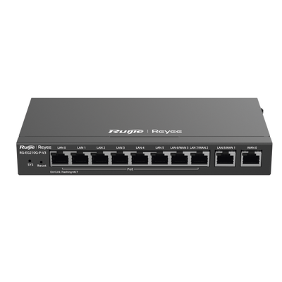 Router Balanceador con Función SD-WAN, PoE+ hasta 110w, 10 puertos gigabit (8 puertos PoE), soporta 4x WAN configurables, hasta 200 clientes con desempeño de 1,000 Mbps