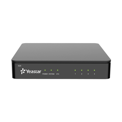 Conmutador IP SIP Yeastar para PYMES / 20 extensiones/ 10 llamadas simultaneas/ 2 puertos FXO