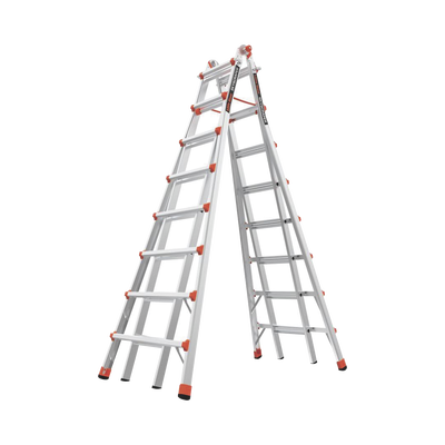 Escalera telescópica en "A" de 4.5 metros de aluminio.