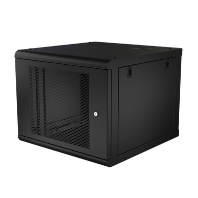 Gabinete de Pared con Puerta Perforada, 635mm de Profundidad, 9U Rack de 19, Acero Reforzado