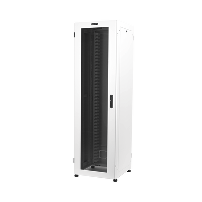 Gabinete para Telecomunicaciones Rack Estándar de 19", 42UR, 600 mm Ancho x 600 mm Profundidad. Fabricado en Acero, Color Blanco