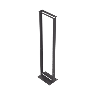 Rack de 2 Postes, Estándar 19", 45 Unidades, Fabricado en Acero, Base "L" para Anclar a Piso.