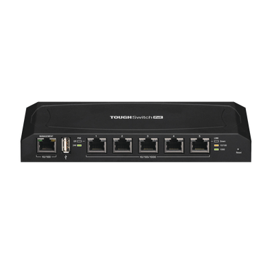 Switch PoE Gigabit Ethernet de 5 puertos para equipos Ubiquiti (24 Vcc).