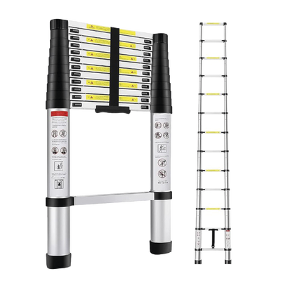 Escalera Telescópica de Aluminio de 3.8 Metros de Altura