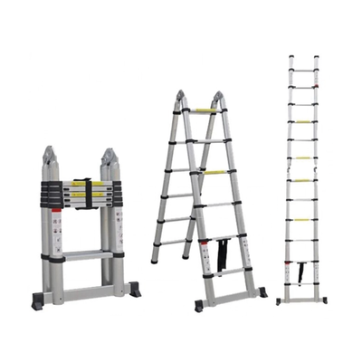 Escalera Telescópica de Aluminio Tipo Tijera de 1.9 + 1.9 Metros de Altura