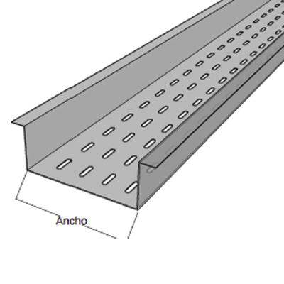 Fondo Perforado Perfil Z ancho de 4" x 9" material Aluminio, incluye tornillería 