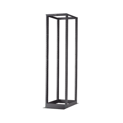 Rack de Cuatro Postes Estándar de 19", Rieles Numerados y Roscados #12-24, Profundidad Máxima de 23 in, 45 Unidades de Rack, Color Negro