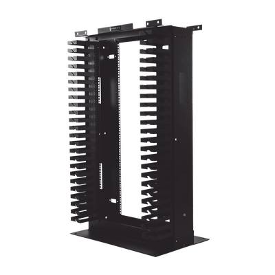 Rack de Acero de 4ft x 19in, 24UR con Organizadores Verticales Y Guía Superior para Cableado. 