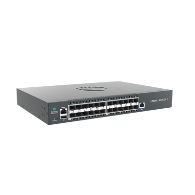 Switch cnMatrix EX3024F Ideal para Distribución en una Red Empresarial / 24 Puertos de Fibra Óptica SFP+(10 Gbps) / Capa 2 y Capa 3 / Doble Fuente de Alimentación en Corriente Alterna / Gestión Gr