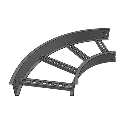 Curva Horizontal de Aluminio de 90° Perfil Z / Peralte 3 1/4" / Ancho 9" / Radio 8" / Incluye Tornillería 