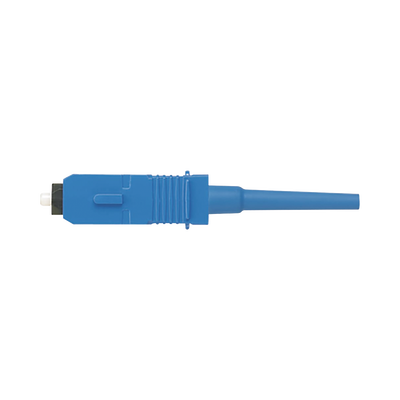 Conector de Fibra Óptica SC Simplex OptiCam, Monomodo 9/125 OS2, Pre-pulido, Color Azul