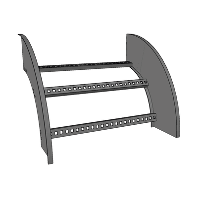 Curva Vertical Exterior de Aluminio de 90° Perfil Z / Peralte 3 1/4" / Ancho 9" / Radio 8" / Incluye Tornillería 