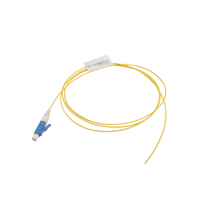 Pigtail de Fibra Óptica LC/UPC Simplex, Monomodo OS1/OS2 XGLO, OFNR, Color Amarillo, 1 Metro