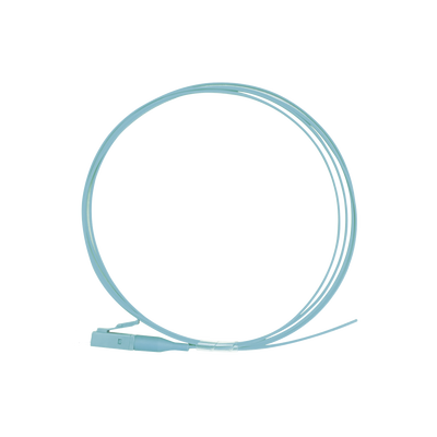 Pigtail de Fibra Óptica Simplex LC, PVC, OM4 50/125, Aqua, 1 metro