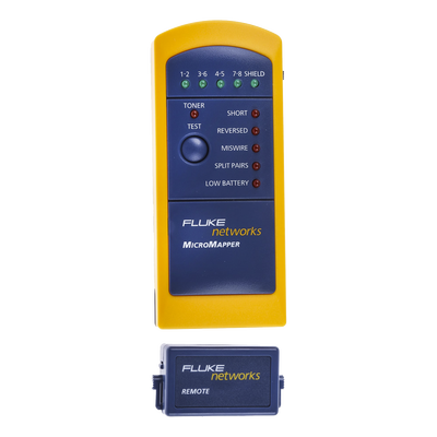 Probador de Mapa de Cableado MicroMapper™, para Verificar Rápida y Fácilmente la Integridad del Cableado de Par trenzado de Ethernet