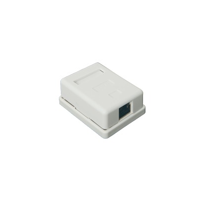 Caja de pared con 1 puerto Keystone, incluye jack STP Cat5e