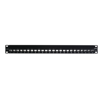 Patch Panel UTP Z-MAX de 24 puertos, Precargado con Jacks Categoría 6, Plano, 1UR