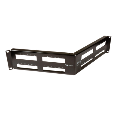 Patch Panel MAX Modular (vacío), de 48 Puertos, Angulado, 2UR