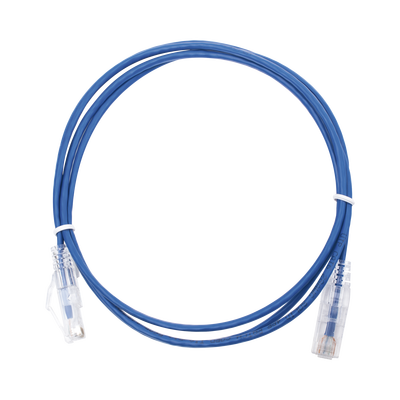 Cable de Parcheo Slim UTP Cat6 - 1.5 m Azul Diámetro Reducido (28 AWG)