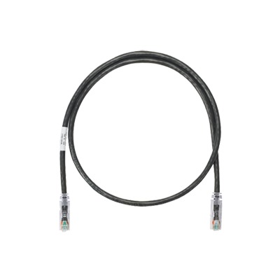 Cable de parcheo UTP Categoría 6, con plug modular en cada extremo - 1 m. - Negro