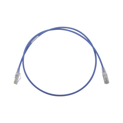 Patch Cord MC6 Modular Cat6 UTP, CM/LS0H, 3ft, Color Azul, Diámetro Reducido (28AWG)