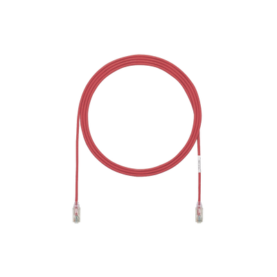 Cable de Parcheo TX6, UTP Cat6, Diámetro Reducido (28AWG), Color Rojo, 5ft 