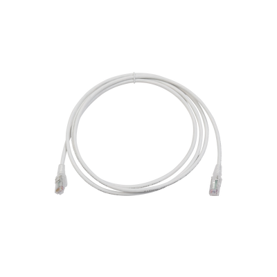 Patch Cord MC6 Modular Cat6 UTP, CM/LS0H, 7ft, Color Blanco, Versión Bulk (Sin Empaque Individual)