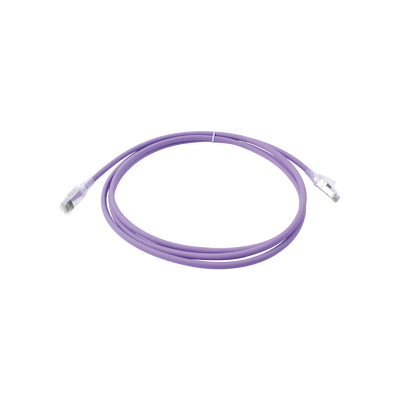 Patch Cord Z-MAX Cat6A S/FTP, CM/LS0H, 7ft, Color Violeta, Versión Bulk