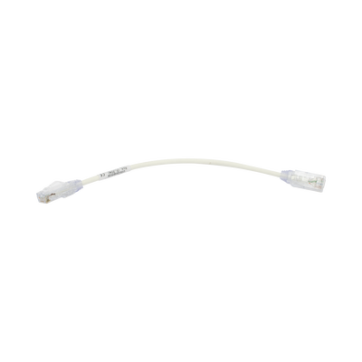 Cable de Parcheo TX6, UTP Cat6, Diámetro Reducido (28AWG), Color Blanco, 8in (20.2cm)