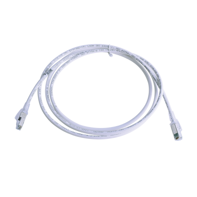 Patch Cord Z-MAX Cat6A S/FTP, CM/LS0H, 7ft, Color Blanco, Versión Bulk (Sin Empaque Individual)