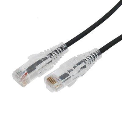 Cable de Parcheo Slim UTP Cat6A - 0.5 m Negro, Diámetro Reducido (28 AWG)