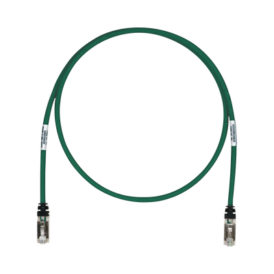 Patch Cord Cat6A, Blindado S/FTP, CM/LS0H, 13ft, Color Verde