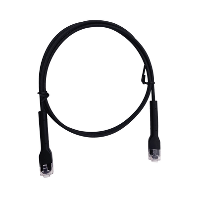 Cable de Parcheo Ultra Slim Con RJ45 Flexible UTP Cat6 - 0.5 m Negro Diámetro Reducido