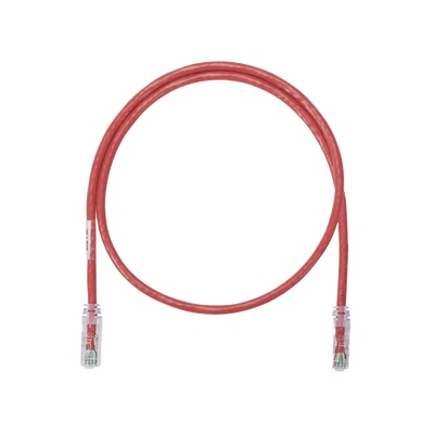 Cable de parcheo UTP Categoría 6, con plug modular en cada extremo - 1 ft (30.48 cm) - Rojo