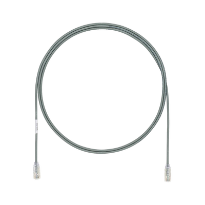 Cable de Parcheo TX6, UTP Cat6, Diámetro Reducido (28AWG), Color Gris, 3ft 