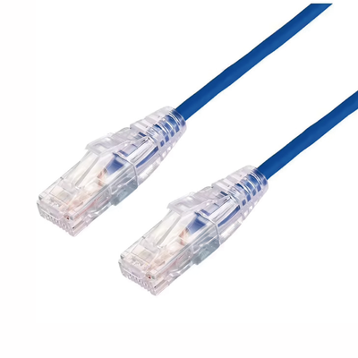 Cable de Parcheo Slim UTP Cat6A - 7 m Azul, Diámetro Reducido (28 AWG)