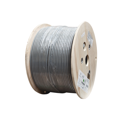 Bobina de Cable Blindado F/UTP de 4 Pares, Z-MAX, Cat6A, Soporte de Aplicaciones 10GBase-T, CM, Color Gris, 305m