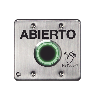 Interruptor IR NoTouch® de Acero Inoxidable, Salida Doble, ABIERTO