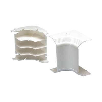 Esquinero interior, para uso con canaleta T70, Material PVC Rígido, Color Blanco Mate