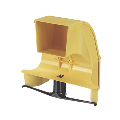 Bajada Para Canaleta FiberRunner™, Uso con Medidas 4x4, 6X4, 12X4, o 24X12, Con Reducción a 4X4, Color Amarillo